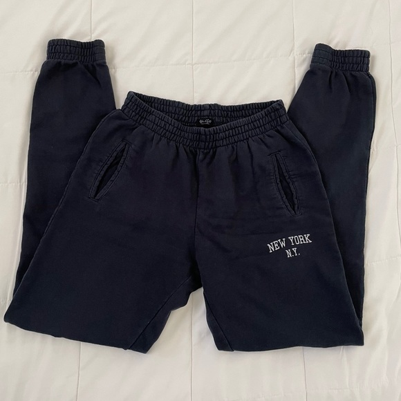 Brandy Melville Pants - Brandy Melville Blue Rosa New York Sweatpants